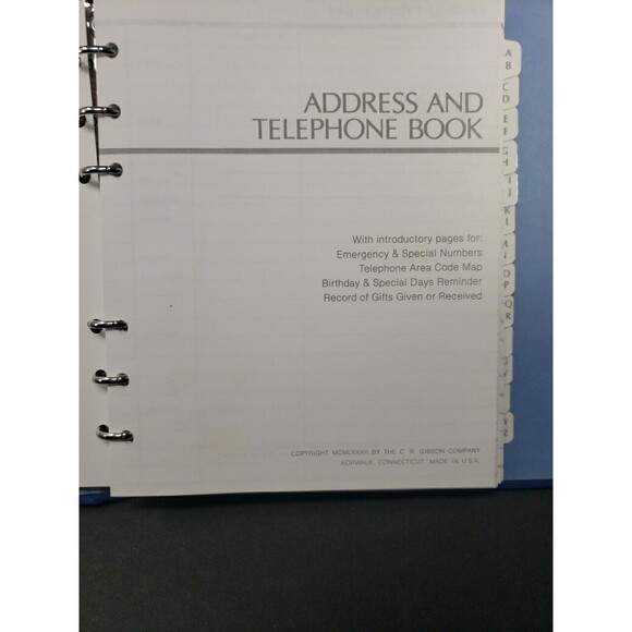 Vintage Gibson Address Book 1982 Unused Native Navajo Design Ring Binder Cloth - Picture 5 of 13